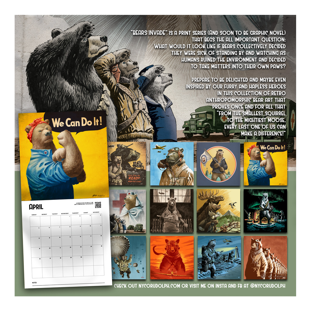 Bears Invade 12 Month 2026 Calendar - Image 2