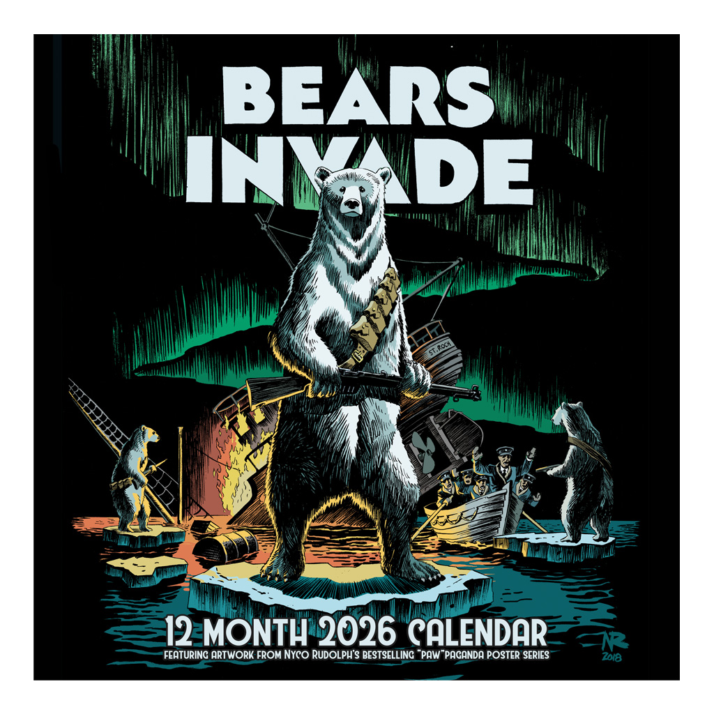 Bears Invade 12 Month 2026 Calendar